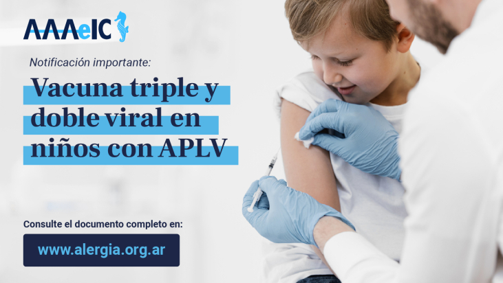 Notificación importante sobre la vacuna triple y doble viral